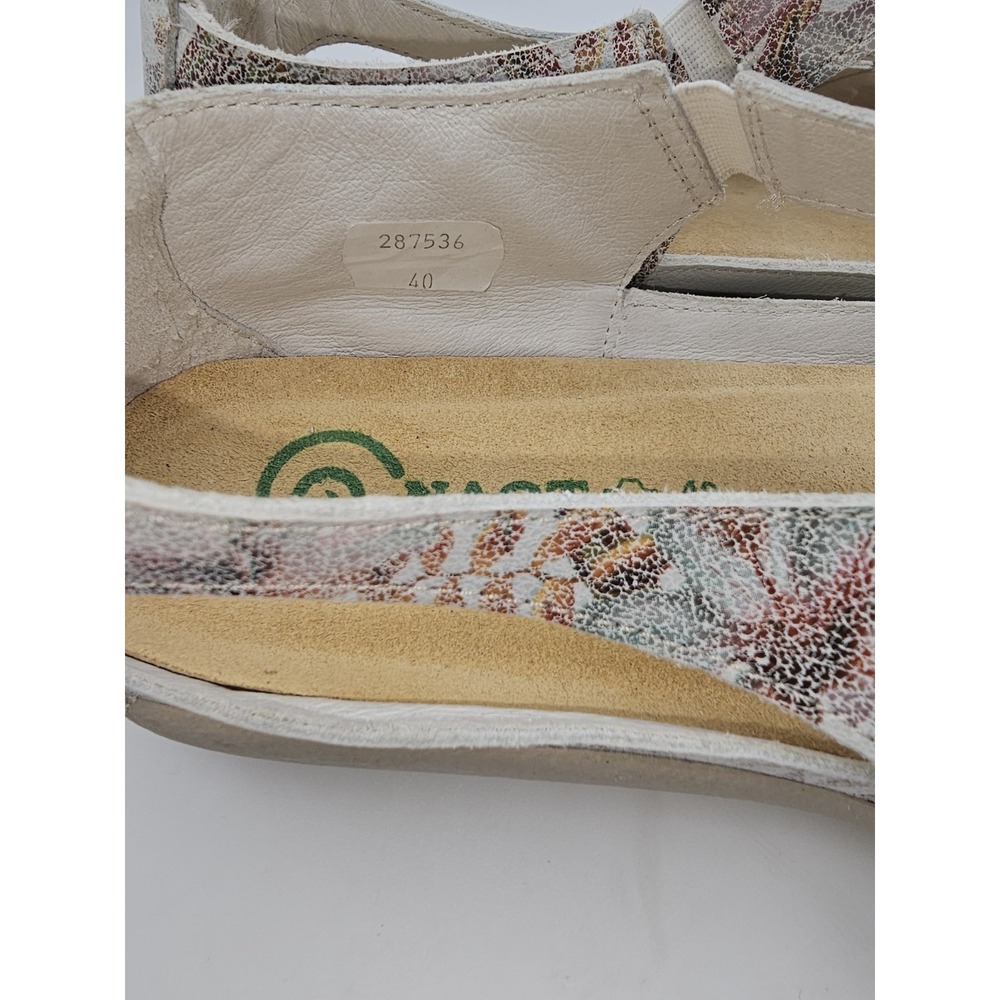 Naot Papaki Sandals Sz 9 White and Floral Pattern Adjustable Strap Comfort Shoe - Picture 4 of 11